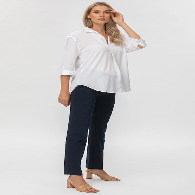 Made in Italy HARRY Slim Fit Pants for Office Navy